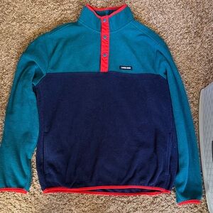 Lands' End Teal and Navy Pullover Sweatshirt